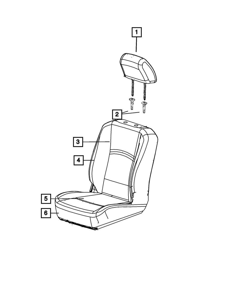 Genuine Mopar Front Seat Back Cover Right 7RR72BD3AA