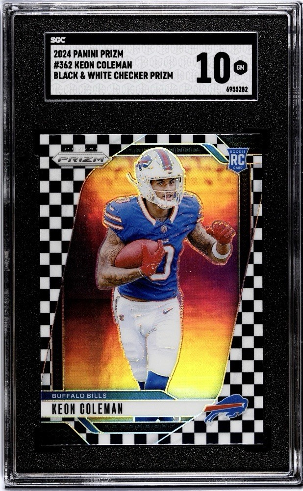 2024 Panini Prizm - Rookies Keon Coleman #362 Black & White Checker Prizm (RC)