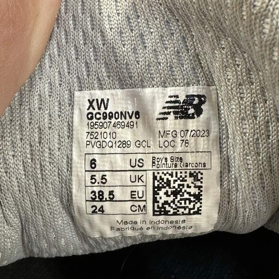 Zapatillas New Balance FuelCell 990v6 GC990NV6 Azul Marino Niños Talla 6 XW Mujer’s 8 Foto 3 de 4