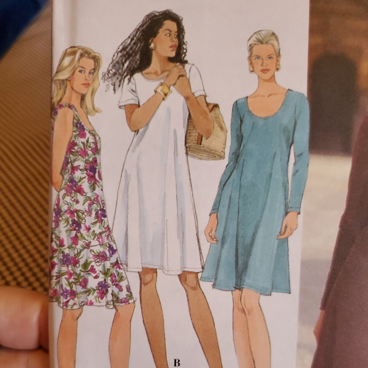 Vntg 90s Sewing Pattern Simplicity 9897 EZ 1 Hr Dress Knits