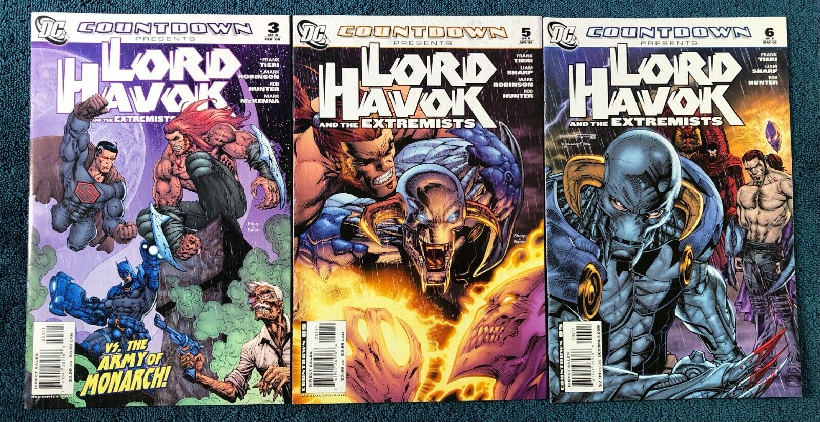 Lord Havok #3, #5, #6 DC Comic Book Lot 