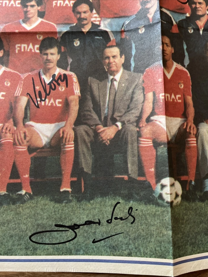 Benfica Lissabon Autogramm TEAM FINAL 1988 EUSEBIO DIAMANTINO WANDO FONSECA - Bild 4 von 4