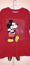Disney Mickey Mouse All Original Colthing Adult Size XL T Shirt Red Glittery