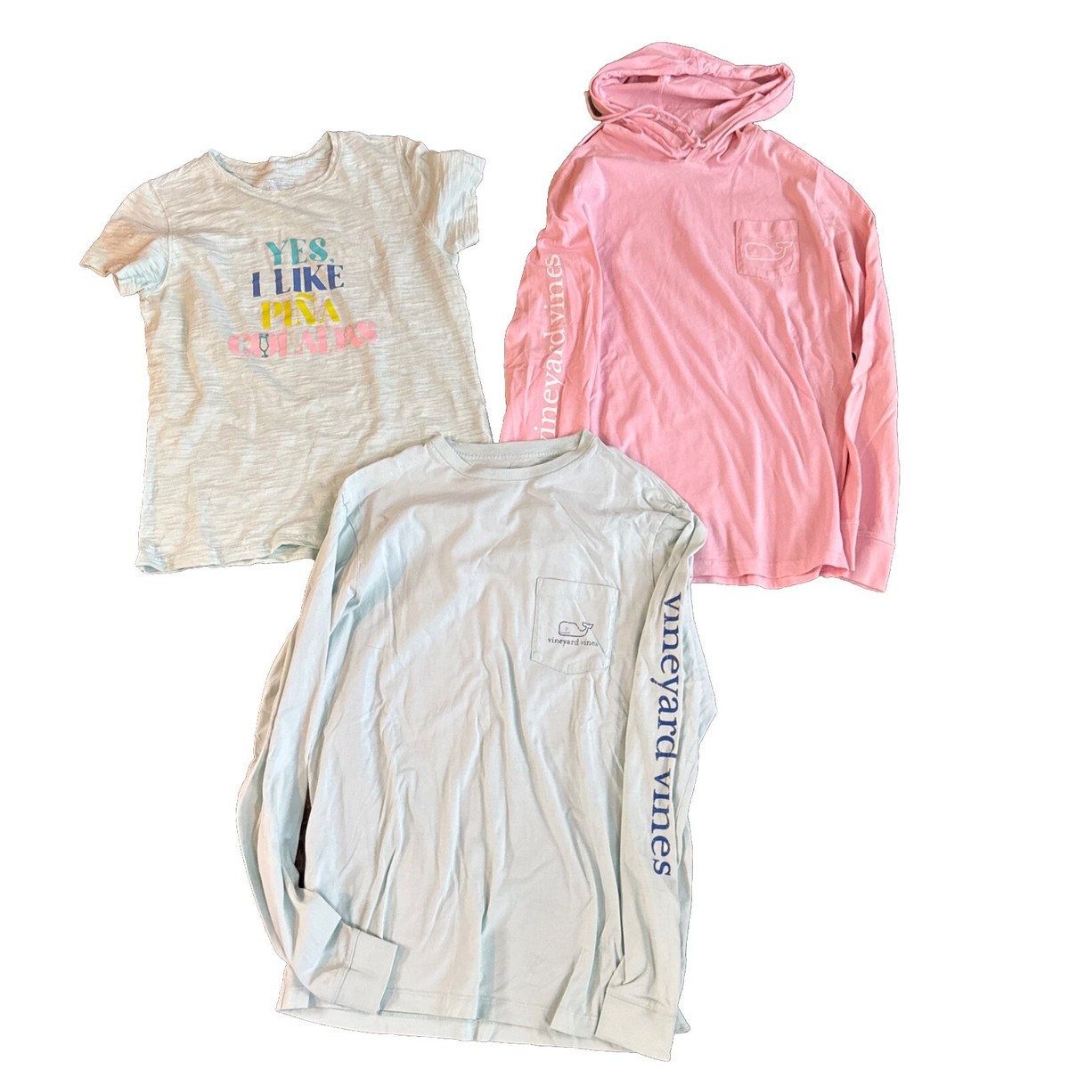 3 Women’s Vineyard Vines Size Small 2 Long Sleeve & 1 Short Whale Shirts