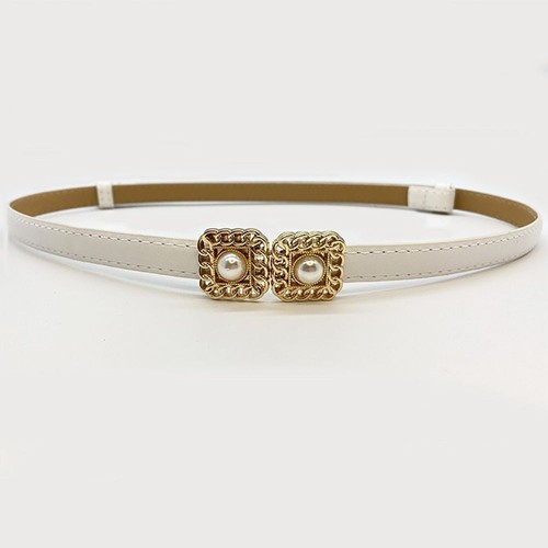Ceinture ajustable Cummerbunds femme boucle nacrée fine ceinture PU ceinture taille - Photo 10/15