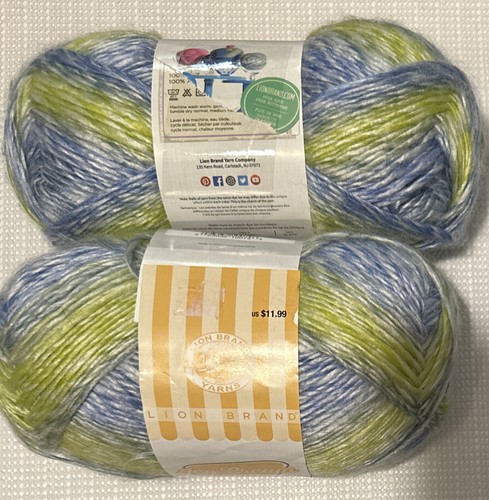 Lot of 2 ICE CREAM in RAZZLES Roving Divagation by Lion Brand 7oz/200g 437yds - Picture 3 of 3