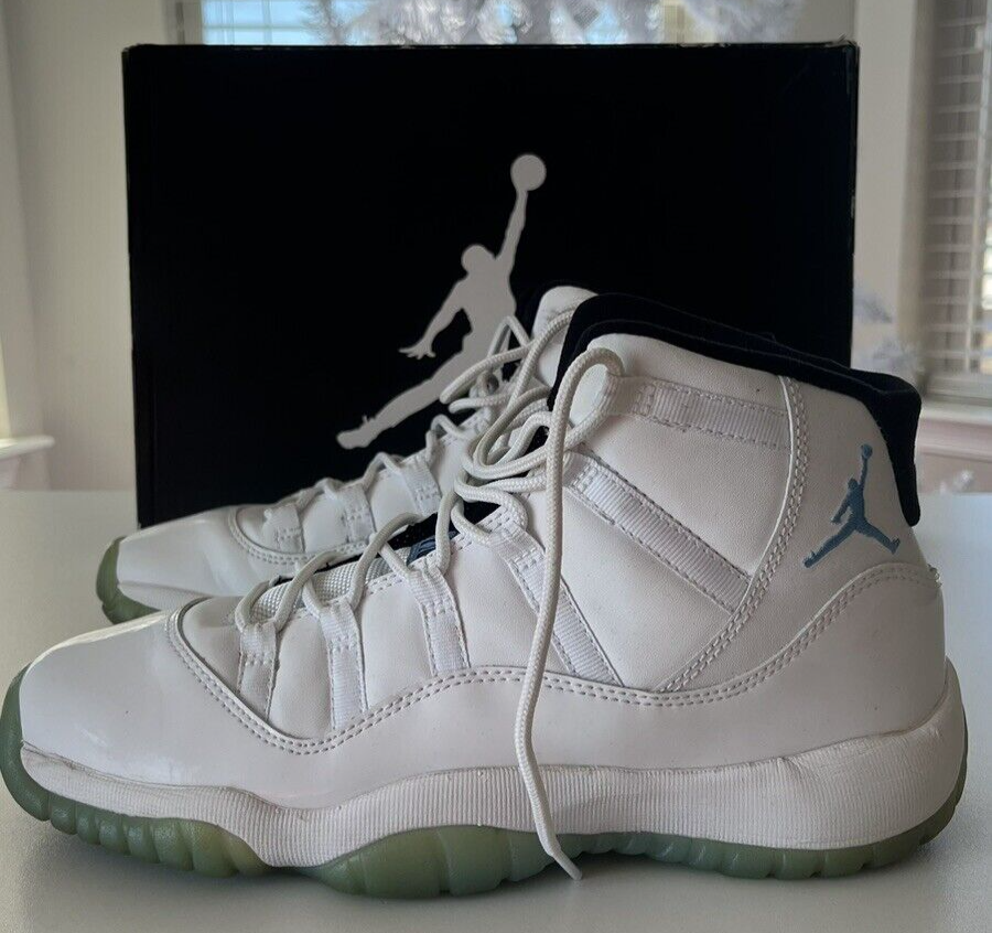Nike Air Jordan 11 BG Columbia Legend Blue Size 378038 117