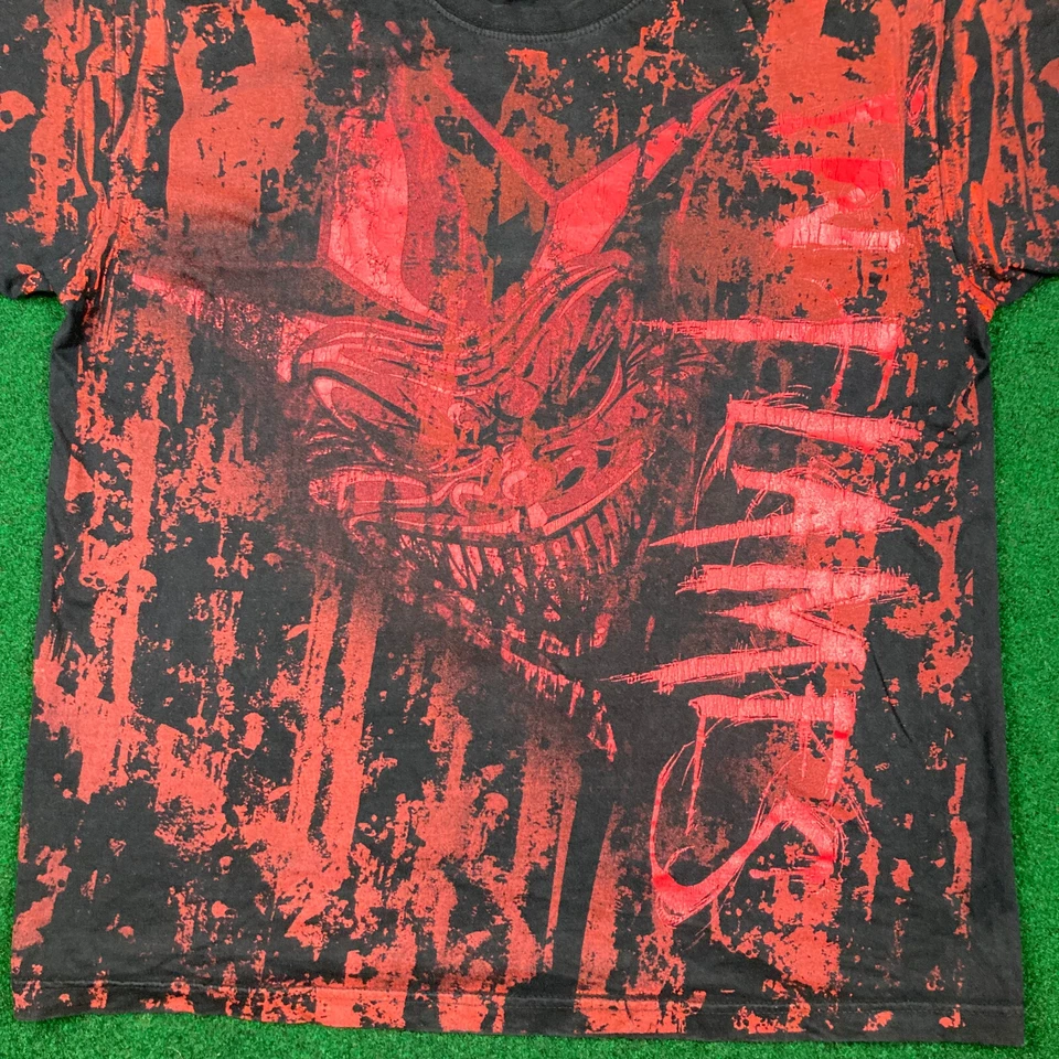 Camisa De Colección In Flames Para Hombres L Negra Roja AOP Estampado Completo Banda de Heavy Metal Y2K Foto 3 de 4