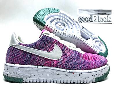 NIKE AF1 AIR FORCE CRATER FLYKNIT GLOW/WHITE-PINK SIZE WOMEN'S  [DC7273-500]