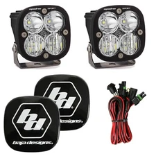 Baja Designs 5000K Squadron Sport Clear Driving/Combo LED Lights W/ Rock Guards