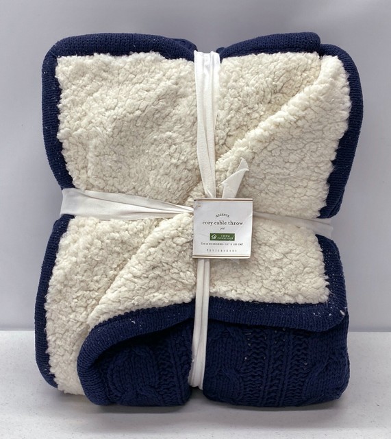 Pottery Barn Bobble Knit Throw Blanket, for sale online eBay