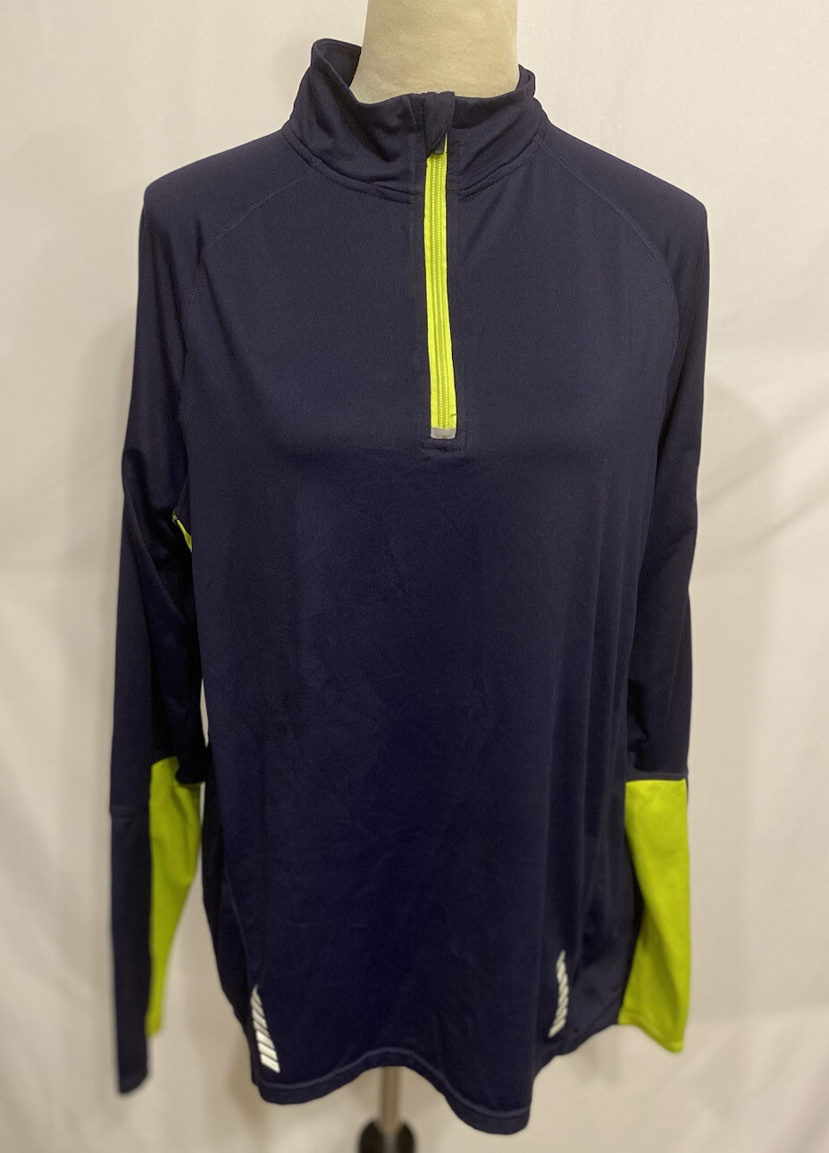 Giacca da corsa donna Fila Sport taglia L blu navy 1 4 zip manica lunga