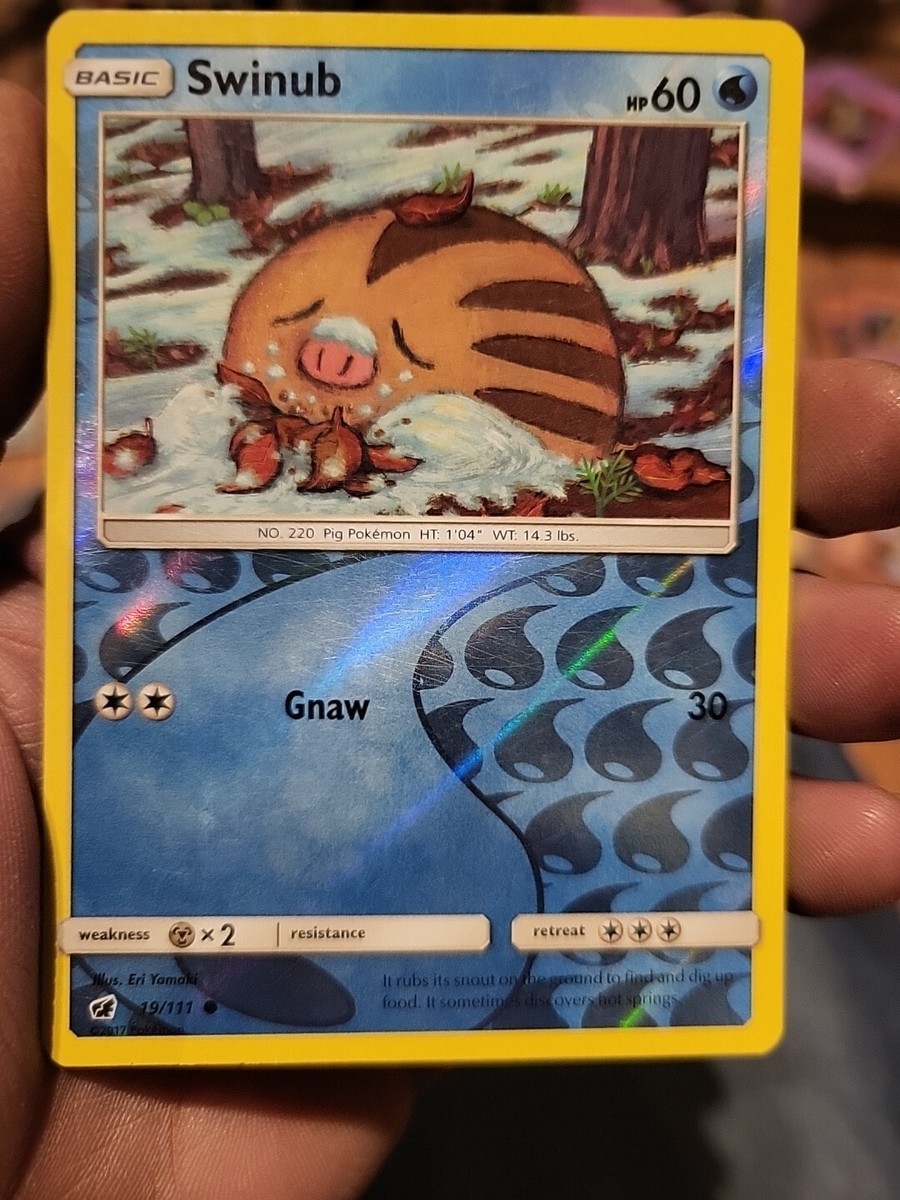 Swinub (19/111) [Sun & Moon: Crimson Invasion] Damaged Reverse Holofoil