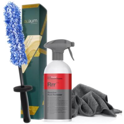 Felgenreiniger Auto Set - Koch Chemie Reactive Rust Remover + Aurum Felgenbürste