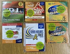 AOL 9.0 America Online Software Disc 6 NEW Install Discs W/ Over 5000 Free Hours