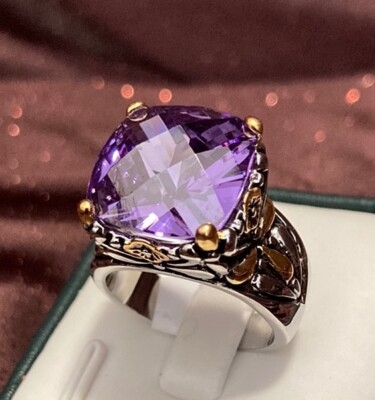 Amazing Two Tone Antique Light Purple Ring