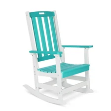 Aoodor Outdoor Rocking Chair Patio Chair Porch Rocking W/High Back Rocker Chair