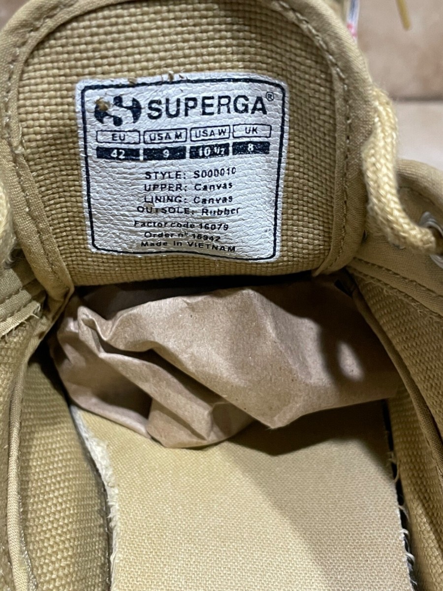 Superga Organic Canvas Natural Beige Women's Fashion Sneakers Cork