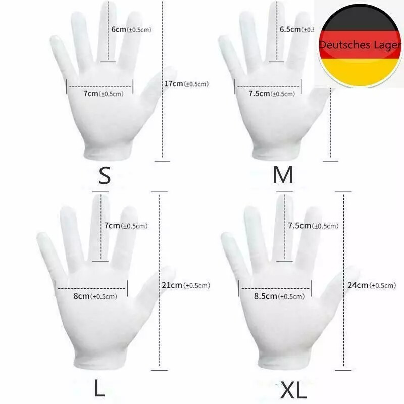 26 Stück weiße Handschuhe, 13 Paar weiche Baumwollhandschuhe, Münzschmuck Silber