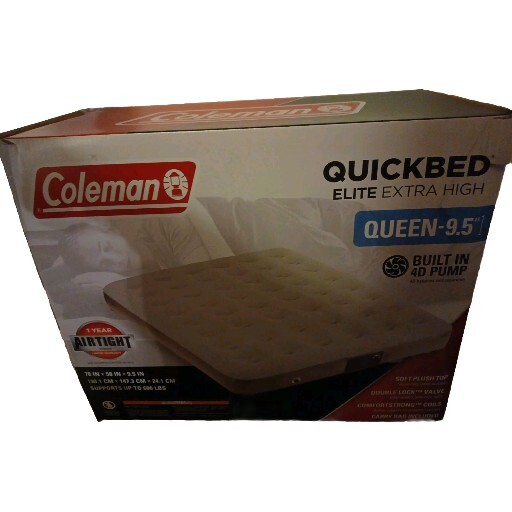 Coleman Air Mattress Queen-9.5 Built-in Pump -NEW