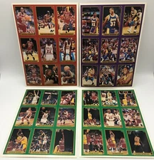 Michael Jordan Chicago Bulls Tuff Stuff Jr Uncut 4 Sheet 36 Basketball Card Set