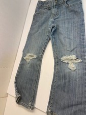 Boys Levi Jeans Size7 Distressed BinAB 
