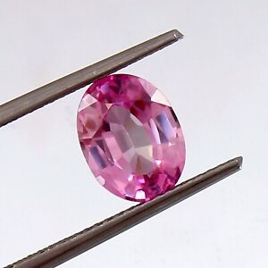 Natural Flawless Bi-Colour Ceylon Pink Sapphire Loose Oval Gemstone Cut 3.00 CT