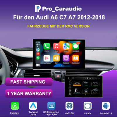 Wireless Carplay Android Auto navigationsgerät für Audi A6 S6 A7 C7 RMC 2012-18