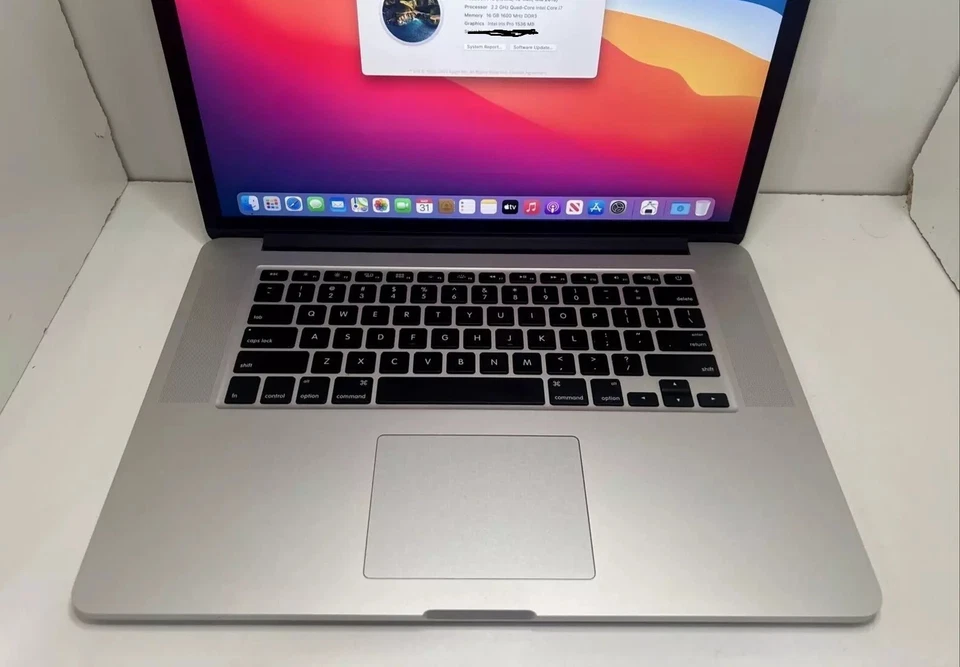 Apple MacBook Pro A1398 Laptop 15" Intel I7 CPU 16GB RAM 512 SSD