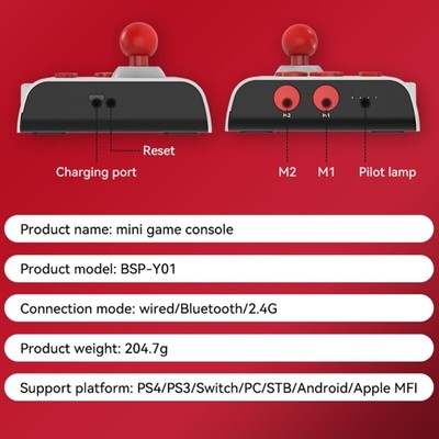 Arcade Game Console Fighting Controller Type-C for PC DE