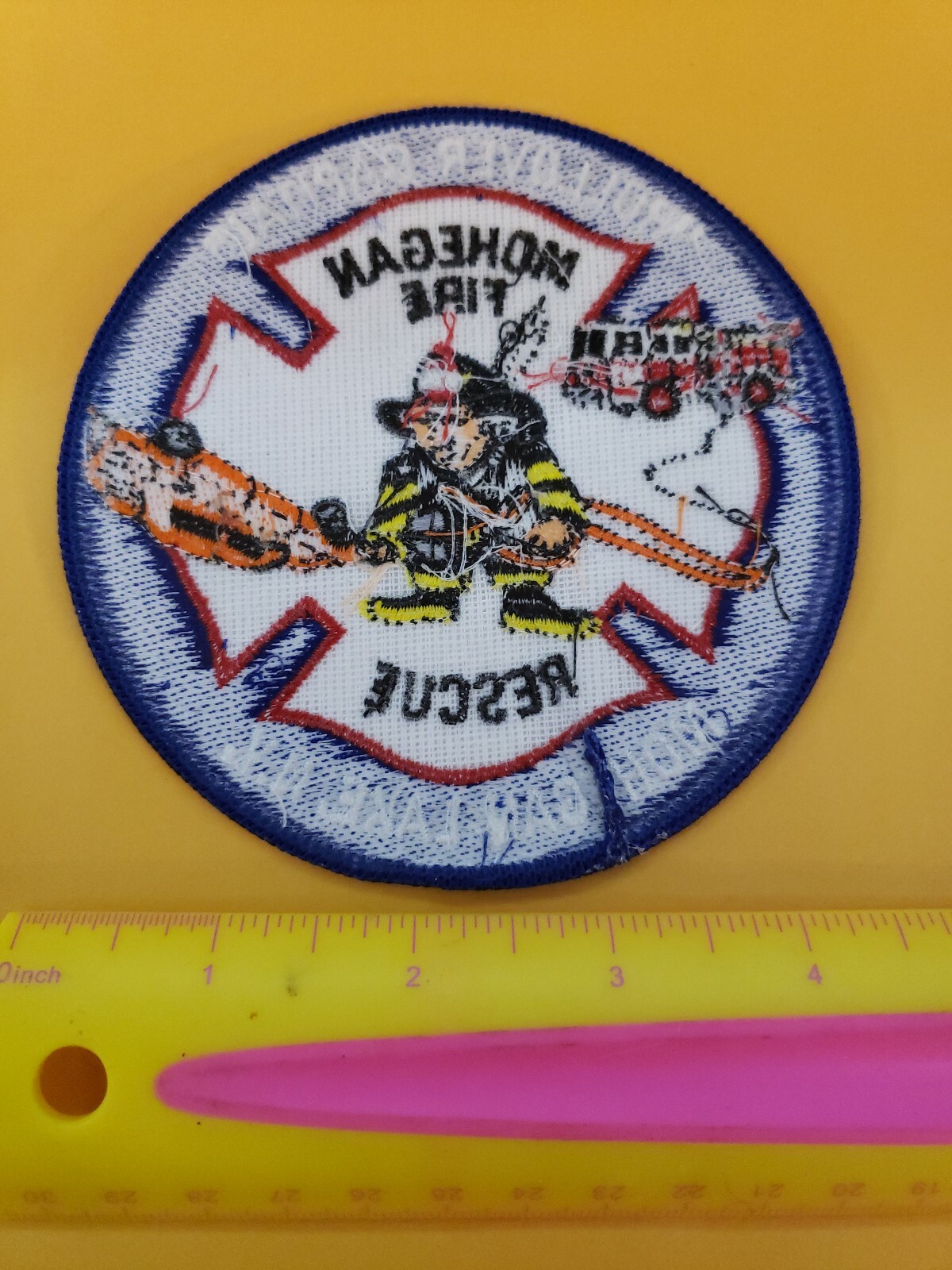 Mohegan Fire Dept Patch Rescue Rollover Capital Mohegan Lake NY New