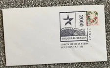 Houston Astros Inaugural Season Enron Field Commemorative Stamp Envelope 4-7-00