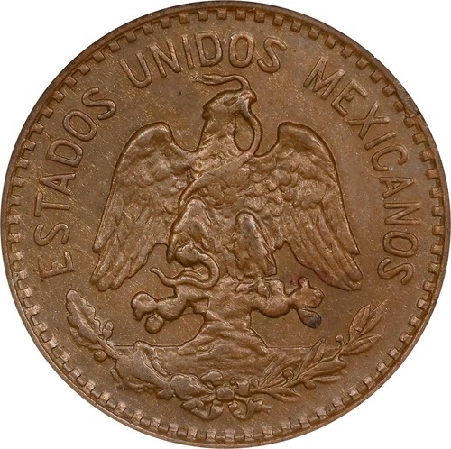 MEXICO ESTADOS UNIDOS 1920 1 CENTAVO COIN NGC CERTIFIED UNCIRCULATED MS62-BN - Picture 4 of 4
