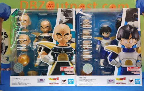Bandai S.H. Armadura de batalla Figuarts Dragon Ball Z Kid Gohan y Krilin en Namek 
