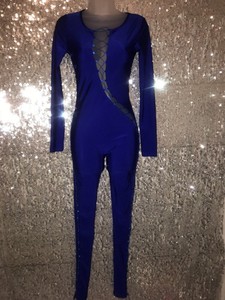 royal blue long sleeve jumpsuit