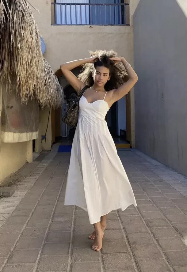 NWT ZARA WOMAN'S POPLIN MIDI DRESS WHITE SIZE L 9479/066 | eBay NWT ZARA WOMAN'S POPLIN MIDI DRESS WHITE SIZE L 9479/066 | eBay