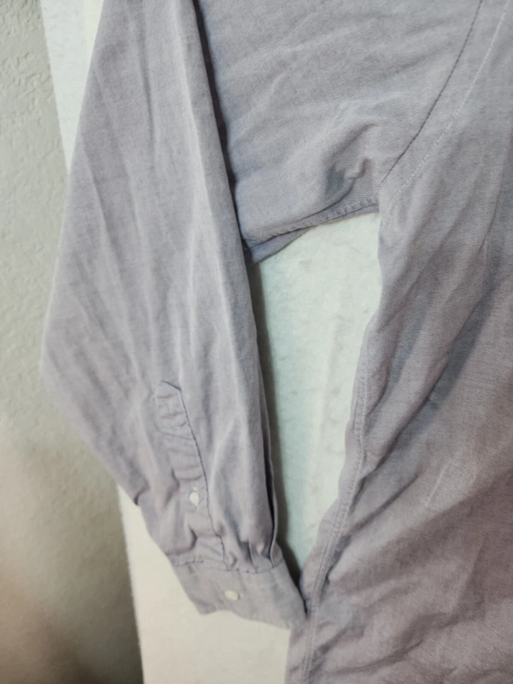 Camisa Lands' End púrpura manga larga abotonada para hombre 16,5 grande Foto 4 de 4