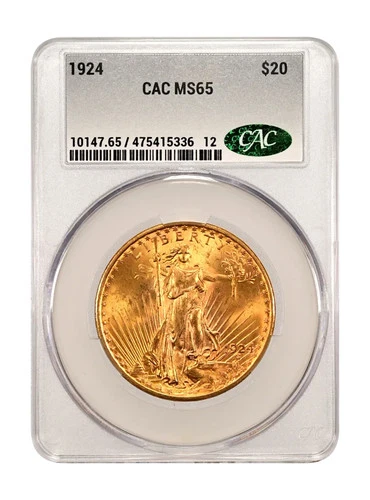 1924 Double Eagles Saint Gaudens CACG MS 65 CAC