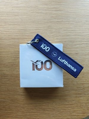 100 Jahre Lufthansa Passagier Giveway/Geschenk Jubiläum Pralinen + Anhänger