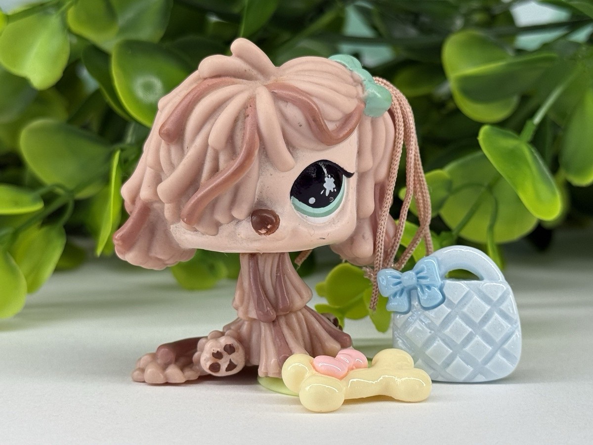 Littlest Pet Shop 839 LPS Authentic Pink Komondor Mop Dog Messiest