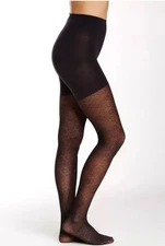 Spanx Women's Size C Black Star Power Center-stage Patterned Shaping Tight NEW