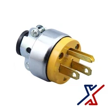 3 Prong, 110v Replacement Male Electrical Plug (1-120 Plugs) by X1 Tools