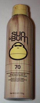 Sun Bum Sunscreen Spray Broad Spectrum SPF 70 6 oz Vegan Water Resistant Daily