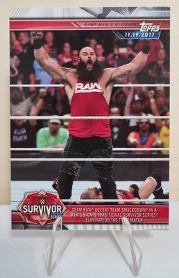 2019 Topps WWE Road to WrestleMania #14 Team Raw Defeat Team SmackDown