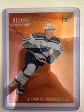 Jimmy Snuggerud 2025-26 UD Allure Hockey Color Flow Red-Orange RC Blues #CF-29