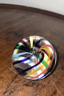 Glas Mehrfarbig Swirl Briefbeschwerer GES GLASS EYE STUDIO 1996 96 4cm