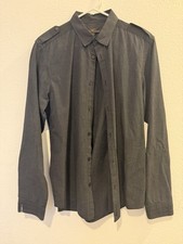 The Original Ben Sherman Men Black Long Sleeve Dress Slim Fit Shirt size L