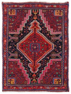 Amazing Hand Knotted Vintage Tribal Hamidoun Wool Area Rug 4.10 x 3.4 Ft