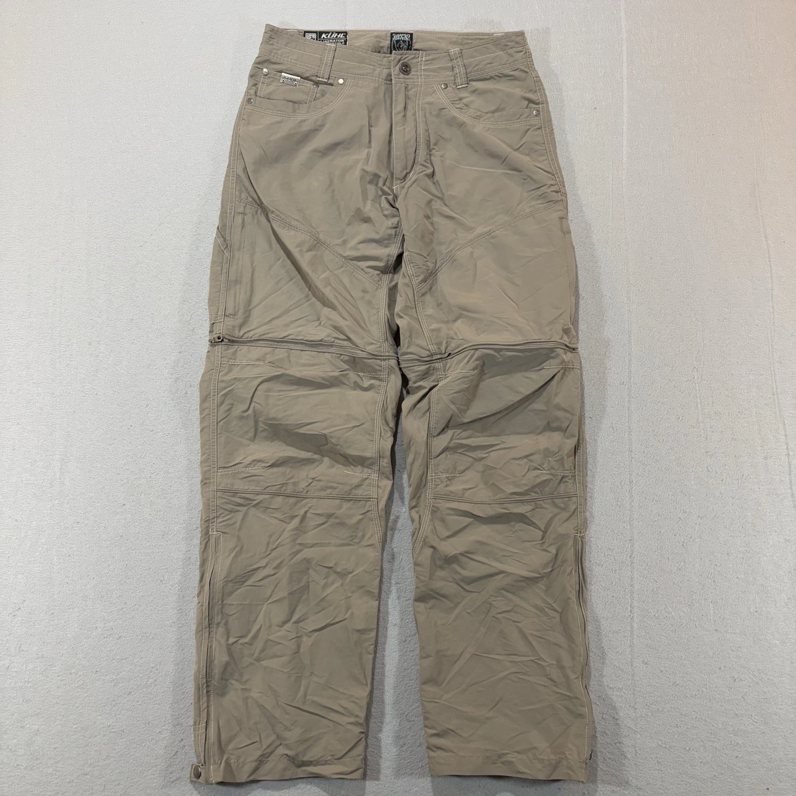 Kuhl Liberator Convertible Stealth Pants Mens 30x32(31) Beige Hiking Zip Off