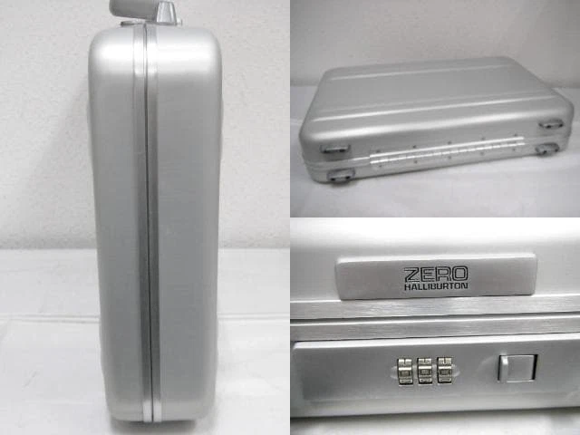Zero Halliburton Aluminium Brief attache case Business Bag Dial Lock Silver Used - Image 4 of 4